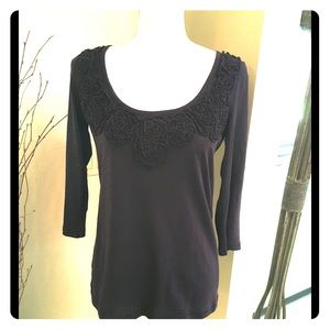 LOFT  Top with floral decoration